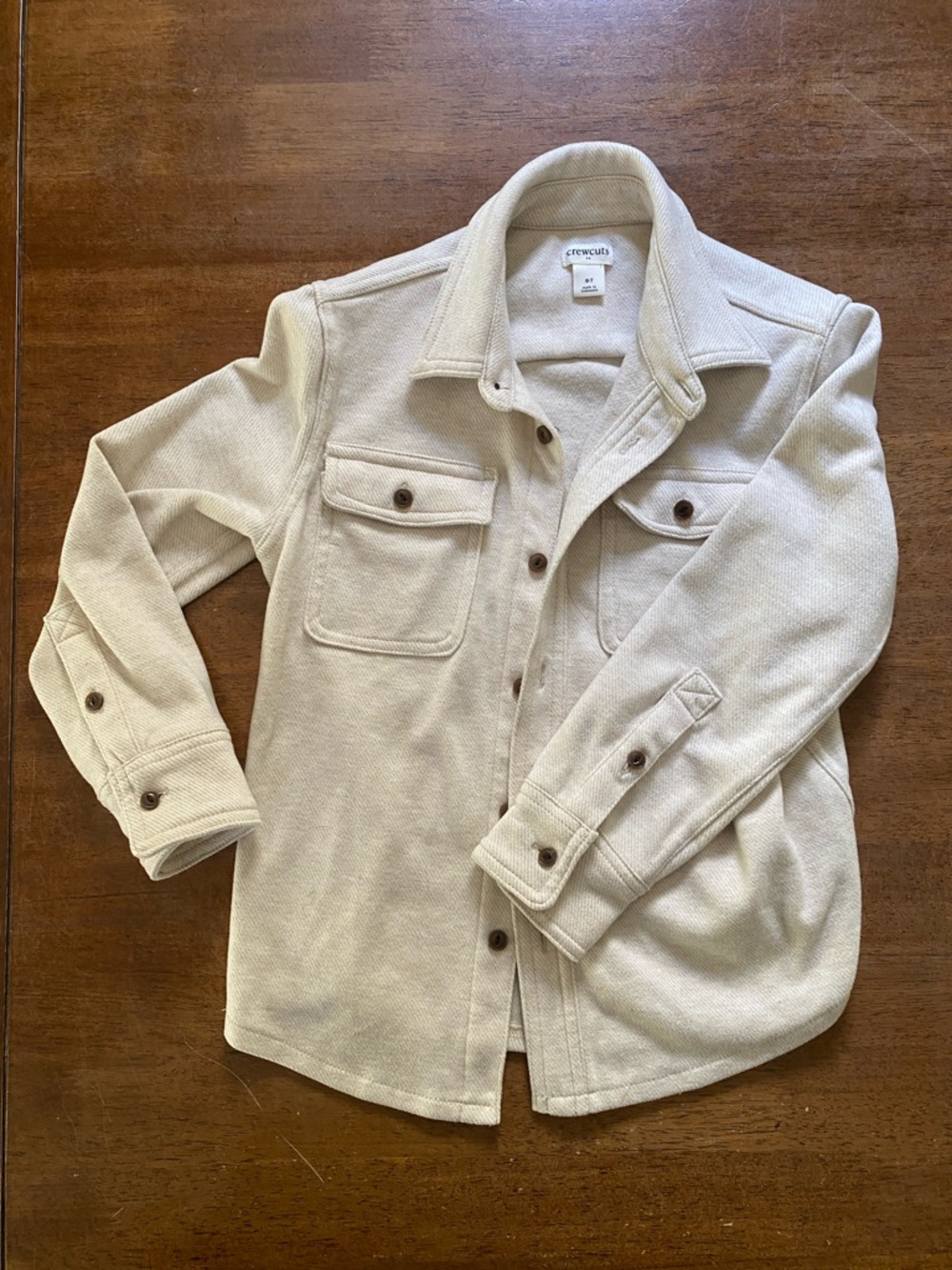 Crewcuts Cream Button-Up Jacket